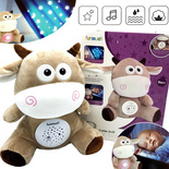 MIŚ POZYTYWKA I PROJEKTOR BYCZEK USYPIACZ DLA DZIECI NIEMOWLĄT LAMPKA NOCNA