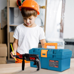 SKRZYNKA KUFEREK Z NARZĘDZIAMI WIERTARKA WARSZTAT ZESTAW MAJSTERKOWICZA