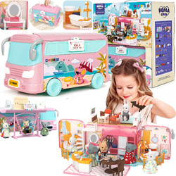 Rozkładany kamper WAKACYJNY Koala domek dla lalek AUTO otwierany AUTOBUS