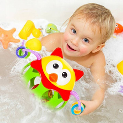 MIEKKA PIŁKA GRZECHOTKA SENSORYCZNA GUMOWA SÓWKA GRYZAK DLA DZIECI