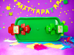 Gra Żabki Głodne Skaczące żaby Planszówka z kulkami rodzinna dla dzieci