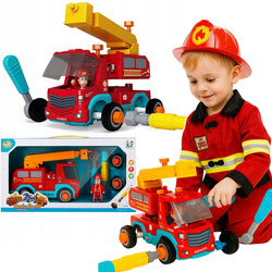 AUTO Wóz Strażacki Straż Pożarna ŚWIATŁO DŹWIĘK FIGURKA STRAŻAKA śrubokręty