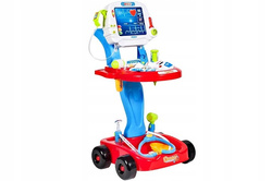 ZESTAW DO REANIMACJI WÓZEK MAŁY LEKARZ EKG AKCESORIA DO ZABAWY DLA DZIECI