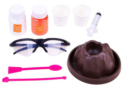 ERUPCJA WYBUCH WULKANU ZESTAW EDUKACYJNY NAUKOWY EKSPERYMENT DLA DZIECI