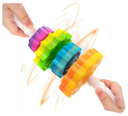 ZAKRĘCONA WIEŻA ZABAWKI DO UKŁADANIA EDUKACYJNE DLA DZIECI SENSORYCZNE +12m