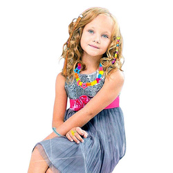 ZESTAW OZDÓB DO WŁOSÓW WARKOCZY DLA DZIECI WARKOCZYKI KORALIKI PASEMKA XXL