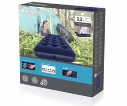 MATERAC DMUCHANY ŁÓŻKO DMUCHANE DO SPANIA DOMU WELUR TURYSTYCZNY POD NAMIOT