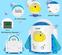 AUTOMAT DO BANIEK MYDLANYCH MASZYNA RAKIETA ZABAWKA NA BAŃKI MYDLANE + PŁYN