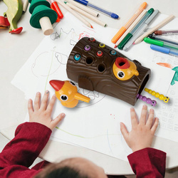 DZIĘCIOŁ I ROBACZKI GRA ZRĘCZNOŚCIOWA MAGNETYCZNA DLA DZIECI CAŁEJ RODZINY