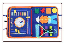 TABLICA MANIPULACYJNA Z ZEGAREM WALIZKA DO NAUKI MONTESSORI SENSORYCZNA