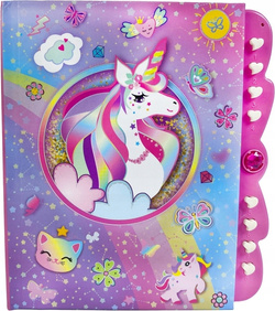 JEDNOROŻEC Magiczny Sekretny Pamiętnik NOTES na Kluczyk ze schowkami Zestaw