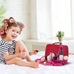 ZESTAW DO MAKIJAŻU I MANICURE W KUFERKU MAKE UP KOSMETYKI DLA DZIEWCZYNKI