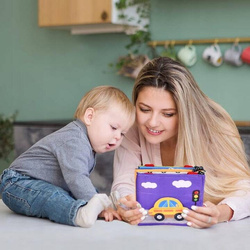 SENSORYCZNA KSIAZECZKA MIEKKA KSIAZKA Z OBRAZKAMI DLA NIEMOWLAT DZIECI