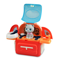 Zestaw salon piękności dla kota zwierząt do zabawy Kotek w Plecaku Zabawka