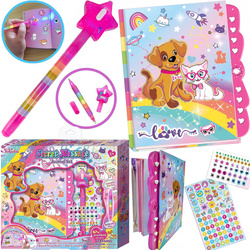 Magiczny PAMIĘTNIK NOTES NA KOD SZYFR DŁUGOPIS NIEWI TUSZ Zestaw dla dzieci