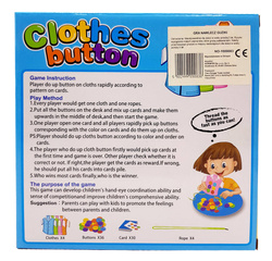 Gra GUZIKI do NAUKI szycia UBRANIA z KARTAMI ZESTAW DO NAUKA GUZIKÓW