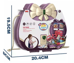 Torebka KUFEREK Zestaw PODRÓŻNICZKI Aparat 23 el. okulary opaska dla dzieci