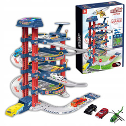 PARKING GARAŻ SAMOCHODOWY ZABAWKA Z WINDA ELEKTRYCZNA ZJEŻDŻALNIA DLA AUTEK