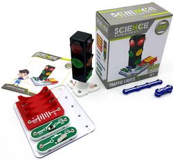 SYGNALIZACJA ŚWIETLNA LED DLA DZIECI ZESTAW MŁODY ELEKTRYK ZABAWKA DO NAUKA