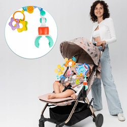 PAŁĄK ŁUK Z ZABAWKAMI GRZECHOTKI DO ŁÓŻECZKA WÓZKA ZWIERZĄTKA DLA NIEMOWLAT