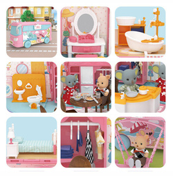 Rozkładany kamper WAKACYJNY Koala domek dla lalek AUTO otwierany AUTOBUS