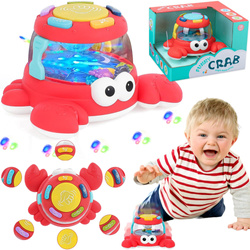 Uciekający Krab zabawka do raczkowania Z DŹWIĘKIEM I ŚWIATŁEM Pełzający