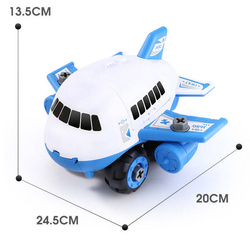 DUZY OTWIERANY SAMOLOT POLICJA do rozkręcania ze zjeżdżalnia dla 4 auta