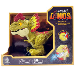 DINOZAUR INTERAKTYWNY FIGURKA ŚWIECI LED RYCZY ZIEJE PARĄ DILOFOZAU