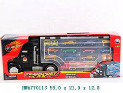 TIR LAWETA DLA DZIECI ZABAWKA AUTKA ZESTAW CIĘŻARÓWKA Z AUTKAMI DO ZABAWY