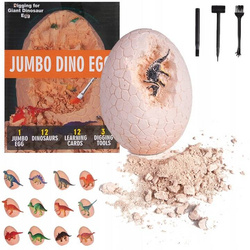 SKAMIELINA JUMBO JAJKO DINOZAURA Z 12 FIGURKAMI WYKOPALISKA MAŁY ARCHEOLOG