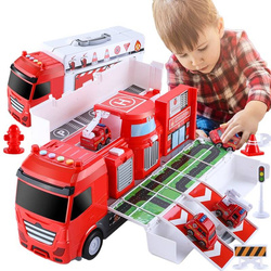 Auto STRAŻ POŻARNA WÓZ STRAŻACKI ciężarówka TIR parking GARAŻ BAZA REMIZA