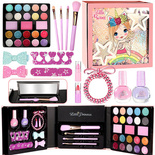 KOSMETYKI DO MAKIJAŻU MALOWIDŁA DLA DZIECI W ROZKŁADANYM PUDEŁKU LAKIERY