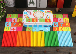 Gra Edukacyjna Zestaw do Nauki Liczenia PATYCZKI i Zegar Magnetyczne Liczby