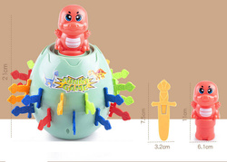 Gra DINOZAUR w beczce WESOŁA dla rodzinna dzieci SKARBONKA zabawka SZALONY