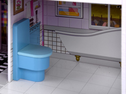 Domek drewniany dla lalek meble światło led DREWNO