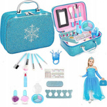 ZESTAW PIĘKNOŚCI I KOSMETYKI MALOWIDŁA W KUFERKU DO MALOWANIA DLA DZIECI