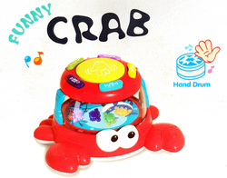 Uciekający Krab zabawka do raczkowania Z DŹWIĘKIEM I ŚWIATŁEM Pełzający