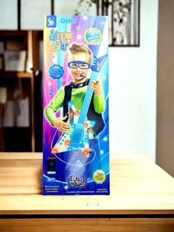 Gitara Elektryczna Dla Dzieci z Rockowymi Okularami i Mikrofonem GRA ŚWIECI