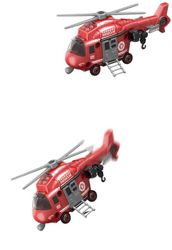 HELIKOPTER STRAŻACKI RATUNKOWY DUŻY ZABAWKA ŚMIGŁOWIEC do skręcania