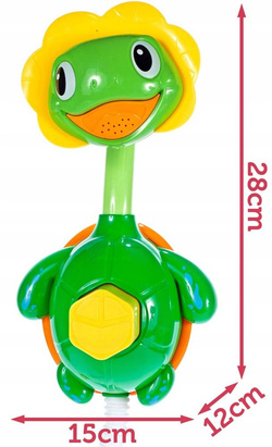 PRYSZNIC FONTANNA ŻÓŁW ŻÓŁWIK DO KĄPIELI DO WANNY DO WODY DLA DZIECI