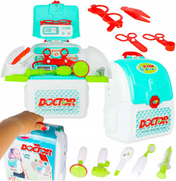 ZESTAW LEKARSKI W PLECAKU MAŁY DOKTOR PLECAK MEDYK DO ZABAWY DLA DZIECI
