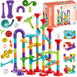 TOR kulkowy KULODROM wyścig DLA KULEK Marble ZESTAW KULKI WYRZUTNIA 113 el.