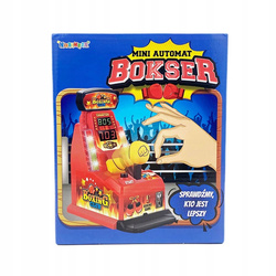 GRA ZRĘCZNOŚCIOWA BOKSER MINI MIERZENIE SIŁY Z ZADANIAMI KARTAMI ZABAWKA