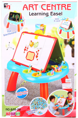 TABLICA MAGNETYCZNA KREDOWA SUCHOŚCIERALNA 3w1 STOLIK MALARSKI DLA DZIECI