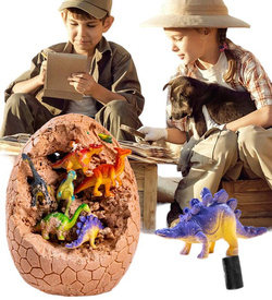 SKAMIELINA JUMBO JAJKO DINOZAURA Z 12 FIGURKAMI WYKOPALISKA MAŁY ARCHEOLOG