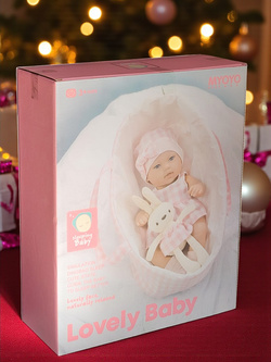 LALKA BOBAS NIEMOWLAK W SUKIENCE NOSIDEŁKU Z MASKOTKA KRÓLIK NA PREZENT