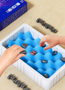 Kamienie magnetyczne Gra w szachy PLANSZOWA magnesy logiczna z magnesami