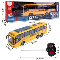AUTOBUS SZKOLNY ZDALNIE STEROWANY JEŻDŻĄCY INTERAKTYWNY PILOT DLA DZIECI