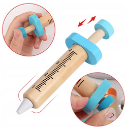 DREWNIANY ZESTAW LEKARSKI DLA DZIECI ZABAWKA MAŁY LEKARZ DENTYSTA Z WALIZKA