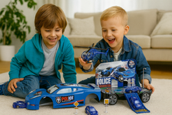 AUTO ROZKŁADANE KOMISARIAT POLICJA WEWNĄTRZ AUTA PARKING GARAŻ DLA AUTEK